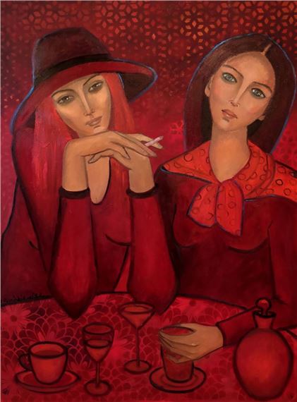 The Two Evening Ladies by Krystyna Ruminkiewicz, 2022