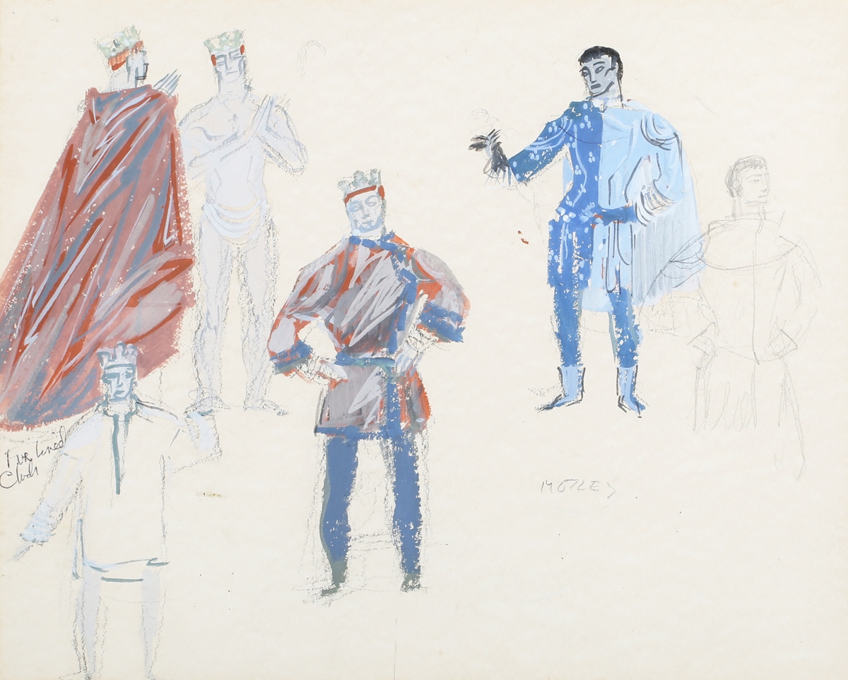 Artwork by Motley, Sketches for Henry, Made of watercolour with gouache and pencil