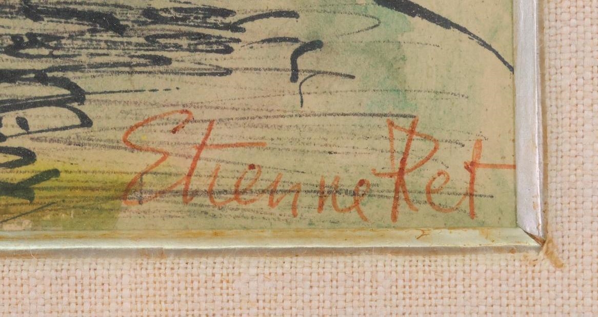 Artwork by Etienne Ret, Fisherman Wharf, Made of Watercolor