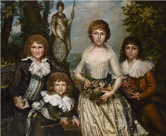 PORTRAITS OF MADAME GUYOT AND HER CHILDREN (2) - Nicolas Joseph Delin