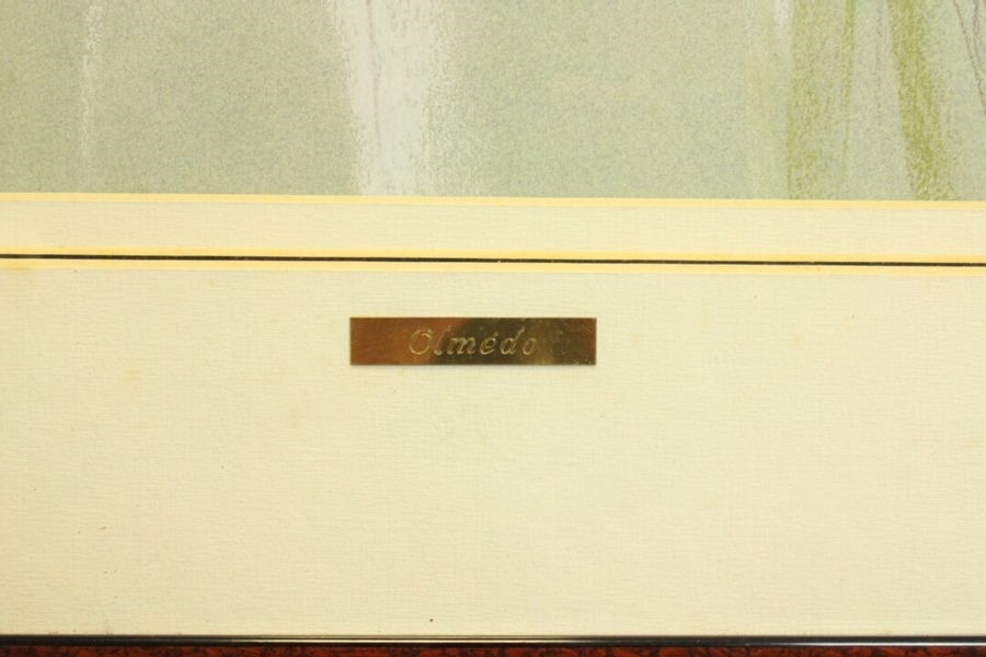 Artwork by Salvador González Olmedo, . "Young Woman with a Bouquet of Flowers" and "Young Woman with a Pink Skirt", Made of pastel drawings on paper