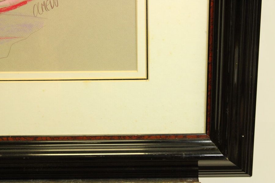 Artwork by Salvador González Olmedo, . "Young Woman with a Bouquet of Flowers" and "Young Woman with a Pink Skirt", Made of pastel drawings on paper