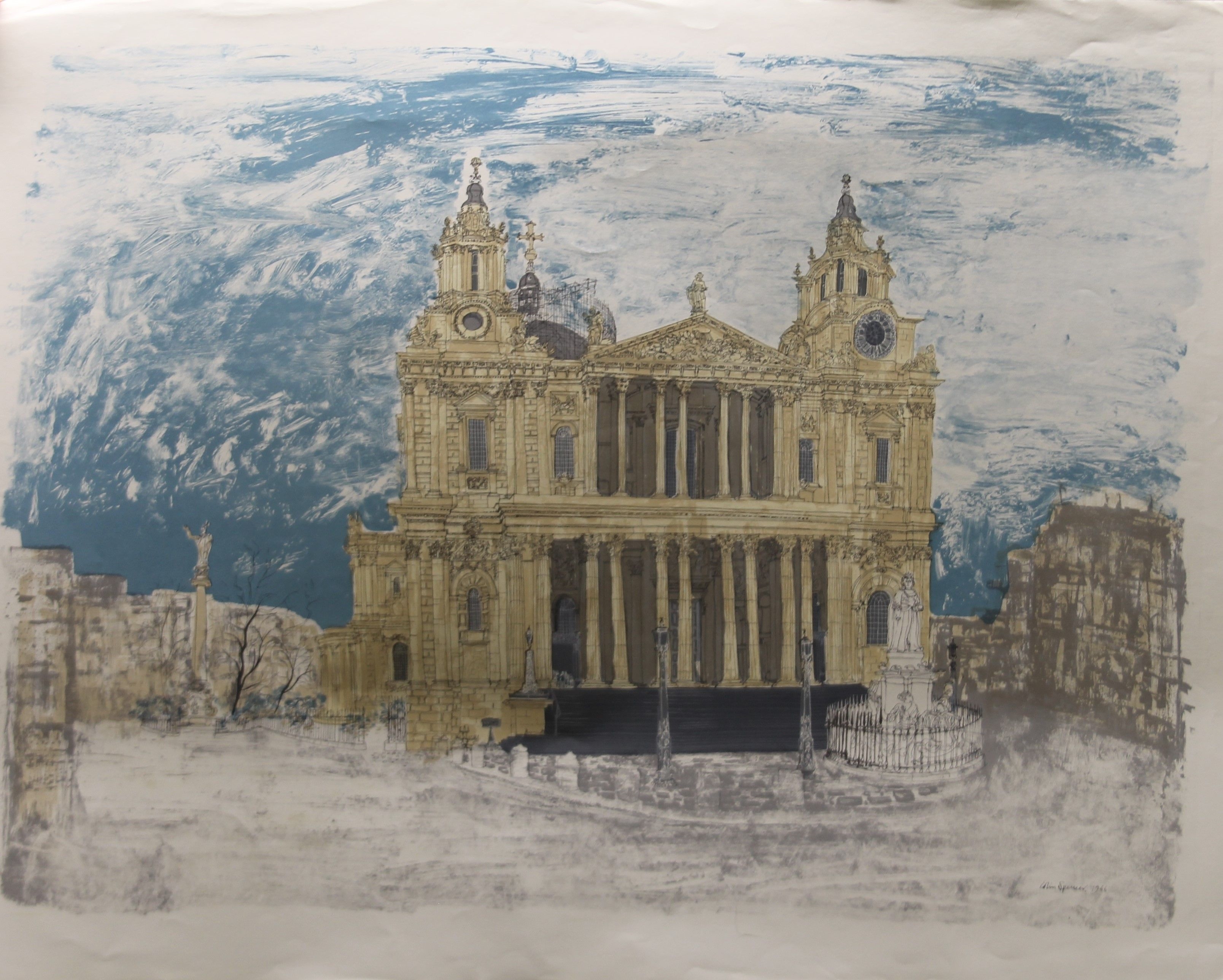 Artwork by Colin Spencer, prints of London sights, Made of lithographic prints