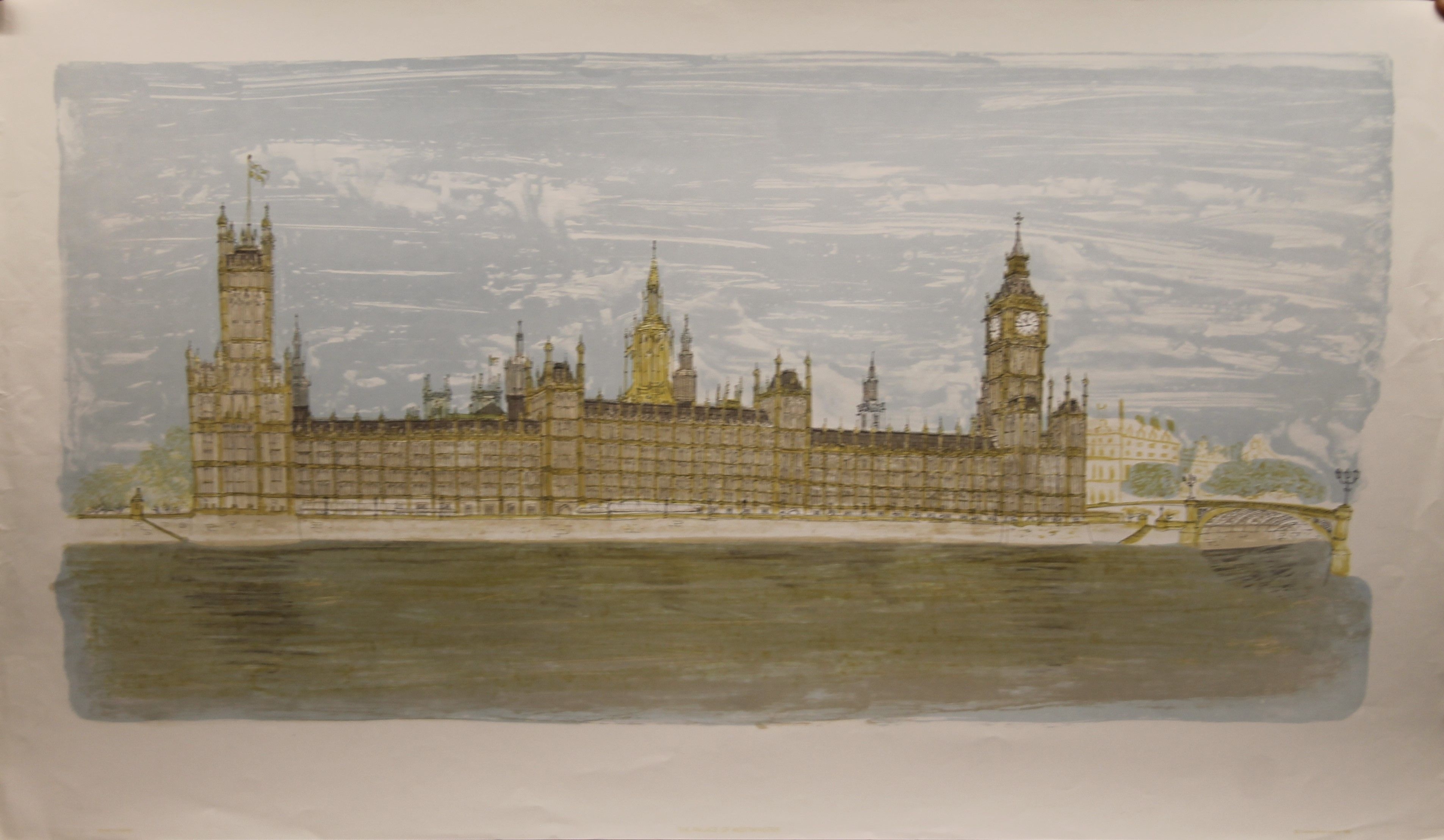 Artwork by Colin Spencer, prints of London sights, Made of lithographic prints