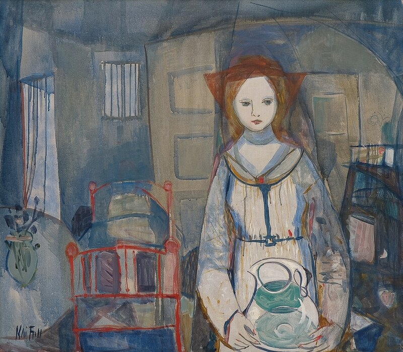 Kvinne med vannmugge by Kai Fjell, 1950