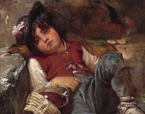 Elisabeth Maria Anna Lisinska Jerichau-Baumann | A poor Roman boy (1879 ...