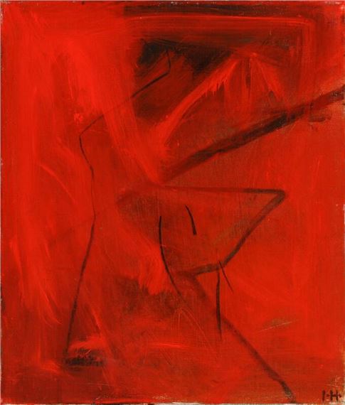Inger Hanmann | Composition in red | MutualArt