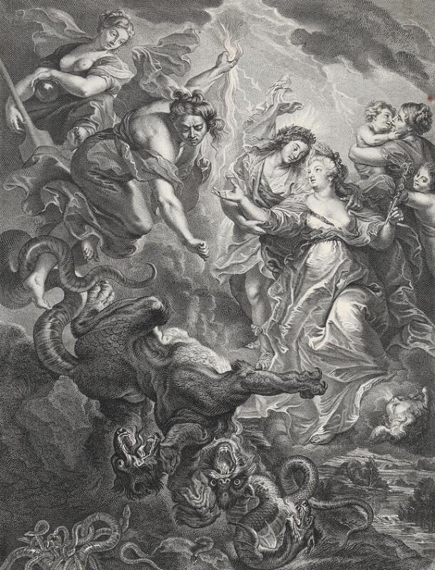 Artwork by Peter Paul Rubens, Jean-Marc Nattier, La Paix confirmée dans le Ciel, Made of print