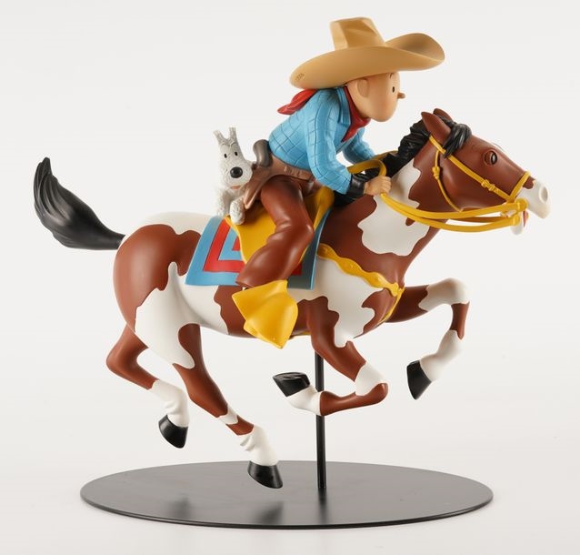 Tintin - Ensemble de 2 scène-cube : Tintin Cow-Boy et