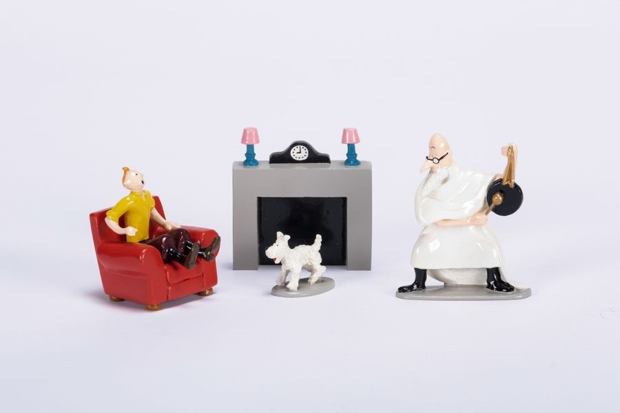 Figurine Tintin Et Philippulus – Pixi 4531 – L'étoile Mystérieuse – 1992 – Plomb – Boîte Et COA