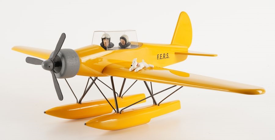 Lot Hydravion Tintin Aroutcheff - Version Bois 24x34 + Petite Neuve Moulinsart