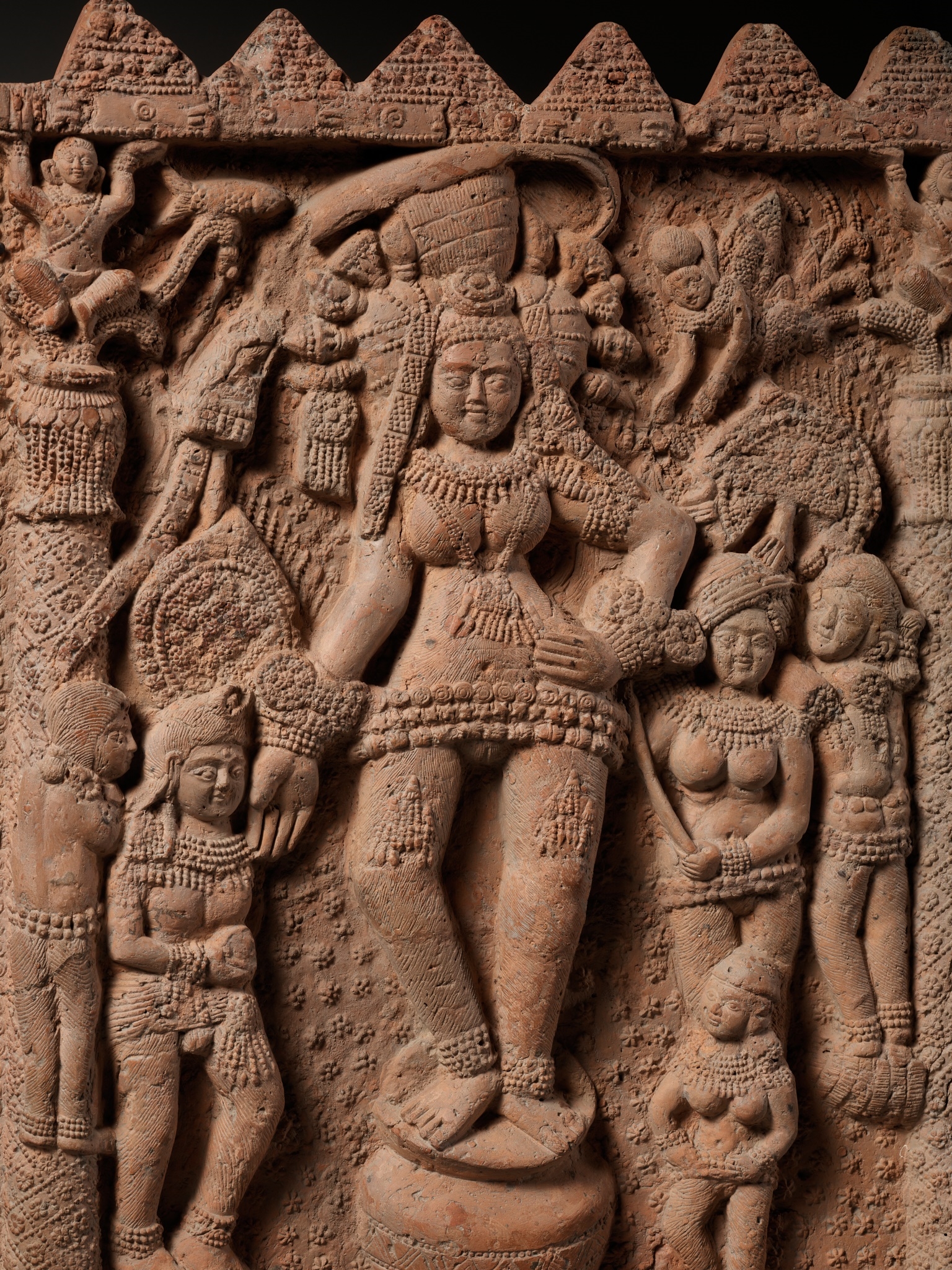 Artwork by Indian School, 1st Century, A TERRACOTTA PLAQUE DEPICTING A MOTHER GODDESS, EASTERN INDIA, CHANDRAKETUGARH, C. 1ST CENTURY BC TO 1ST CENTURY AD, Made of terracotta plaque