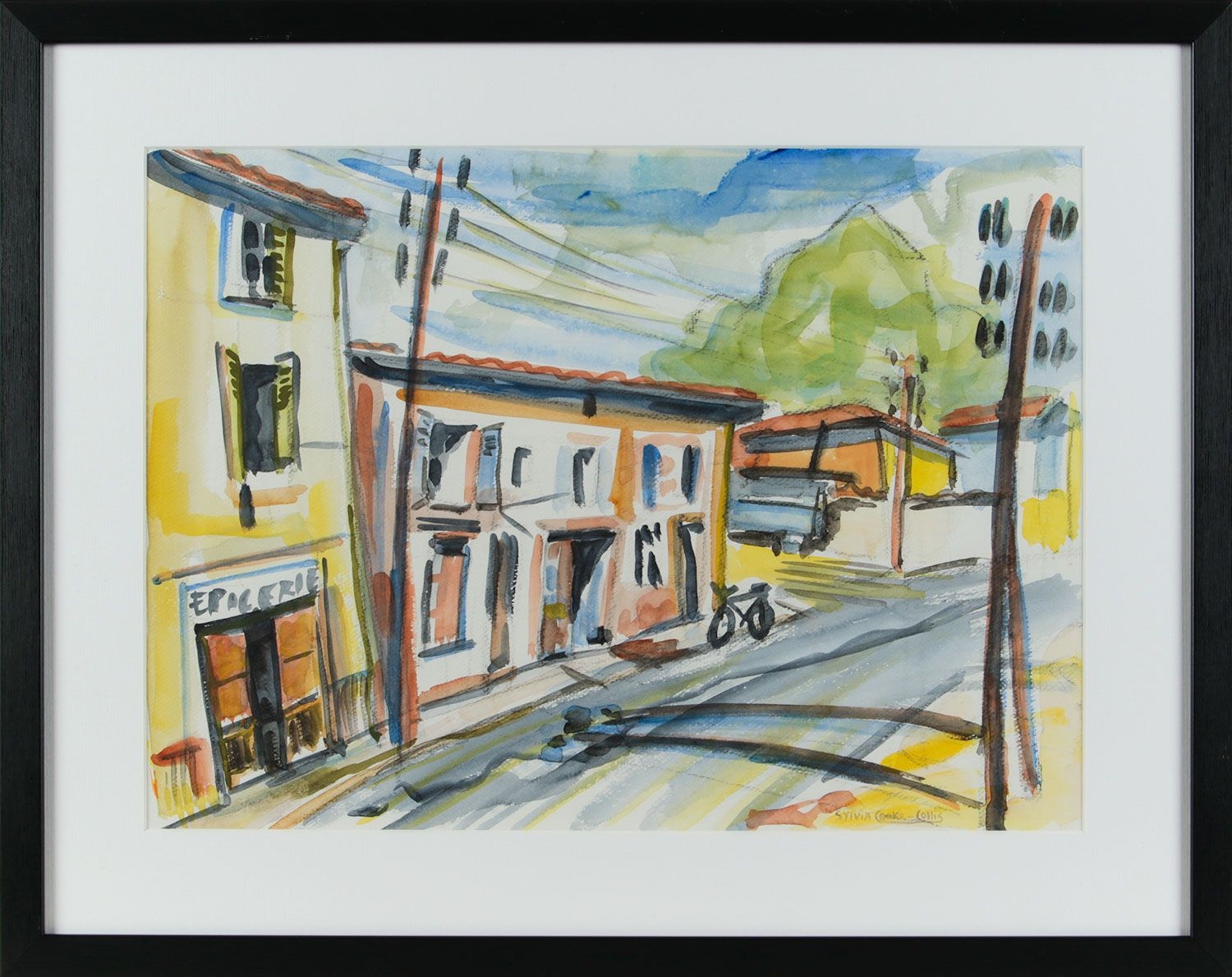 Artwork by Sylvia Cooke-Collis, FRENCH STREET SCENE, Made of WATERCOLOUR DRAWING