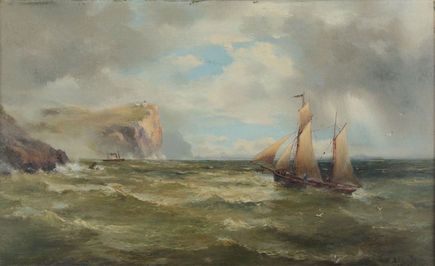 James Peele | BRAVING THE SWELL (1897) | MutualArt