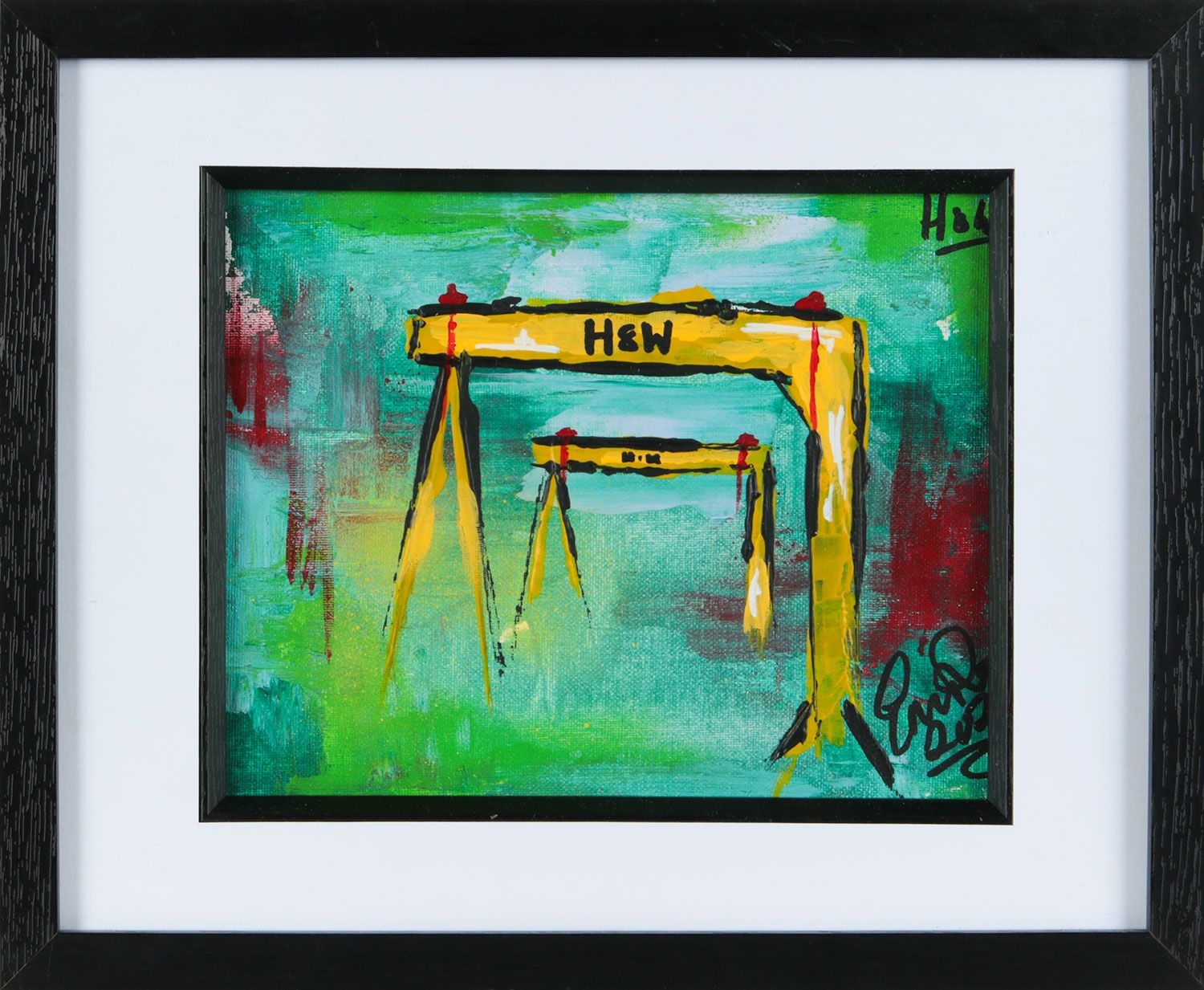 Artwork by Emma Irwin, HARLAND AND WOLFF, Made of OIL ON BOARD