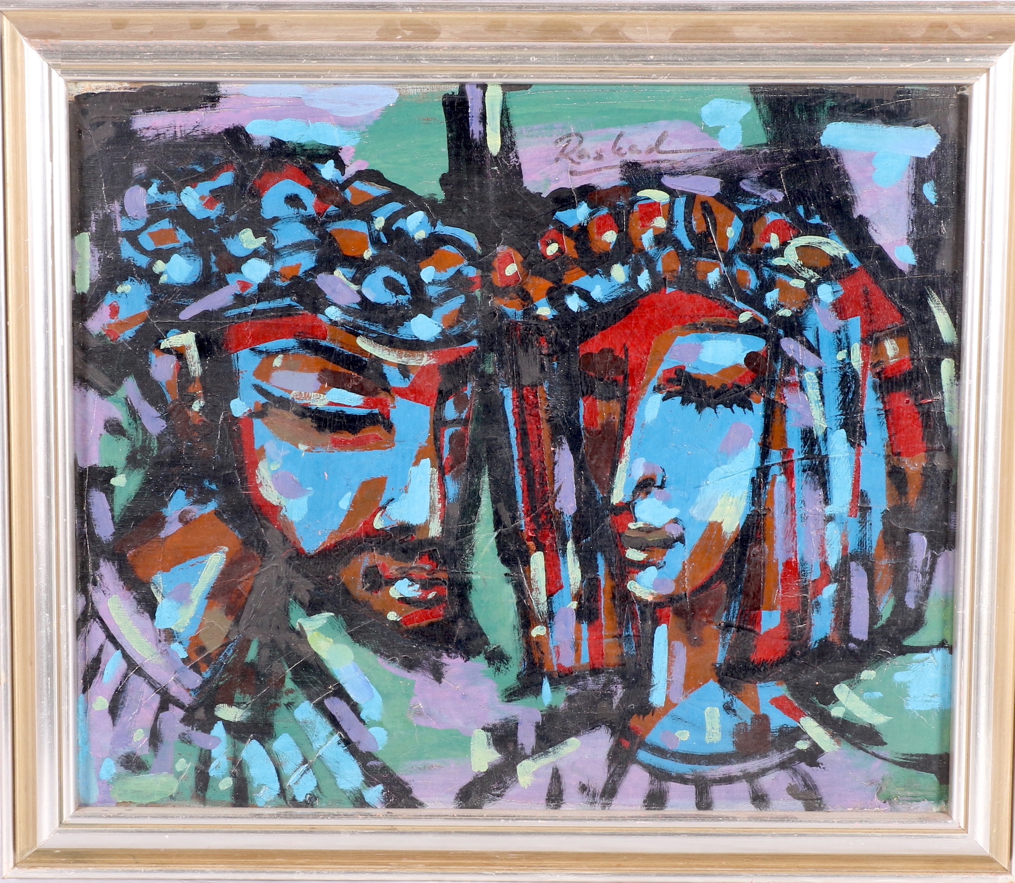Artwork by Rashad, DOUBLE PORTRAIT, Made of oil on canvas on board