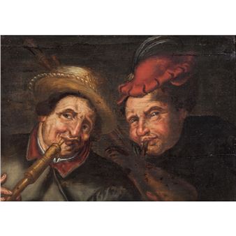 Two bagpipers - Pieter Huys