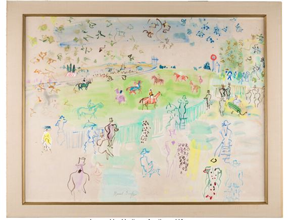 ラウル・デュフィ　LE CHAMP DE COURSES A ASCOT Raoul Dufy | Le champ de courses à Ascot | MutualArt