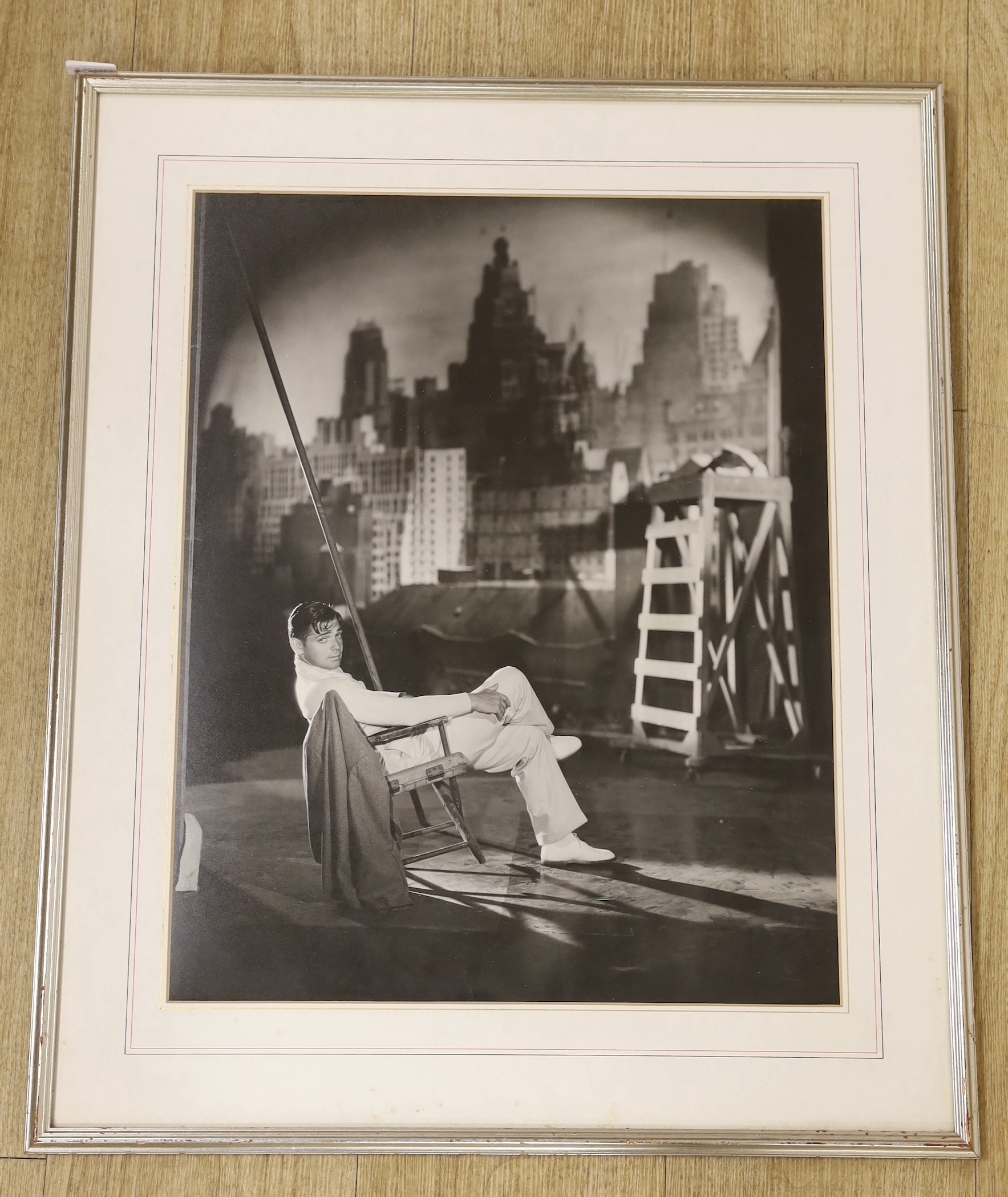 George Hurrell | Clark Gable reclining on a chair on a New York roof ...