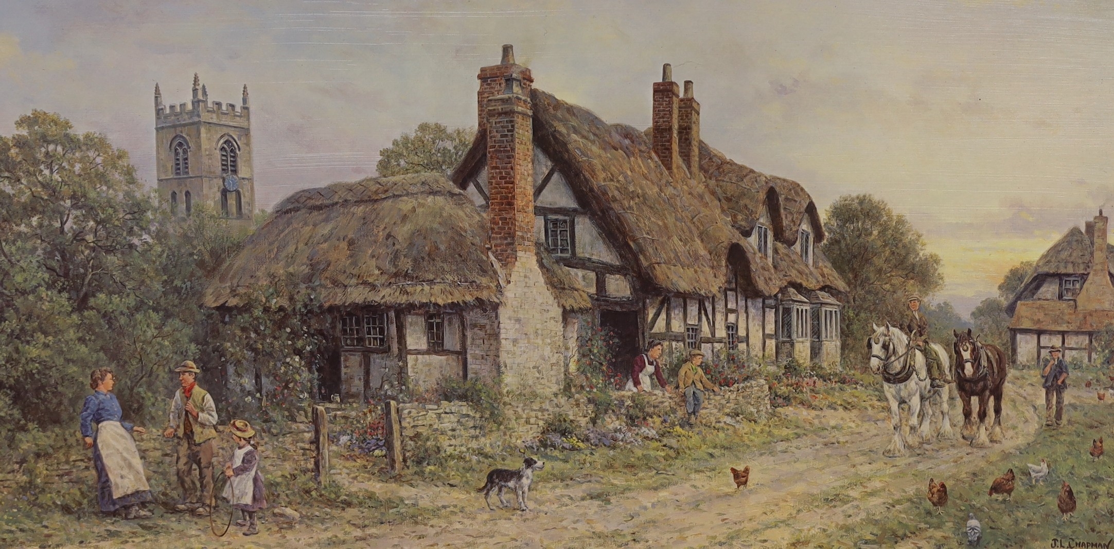 John L. Chapman Village scene MutualArt