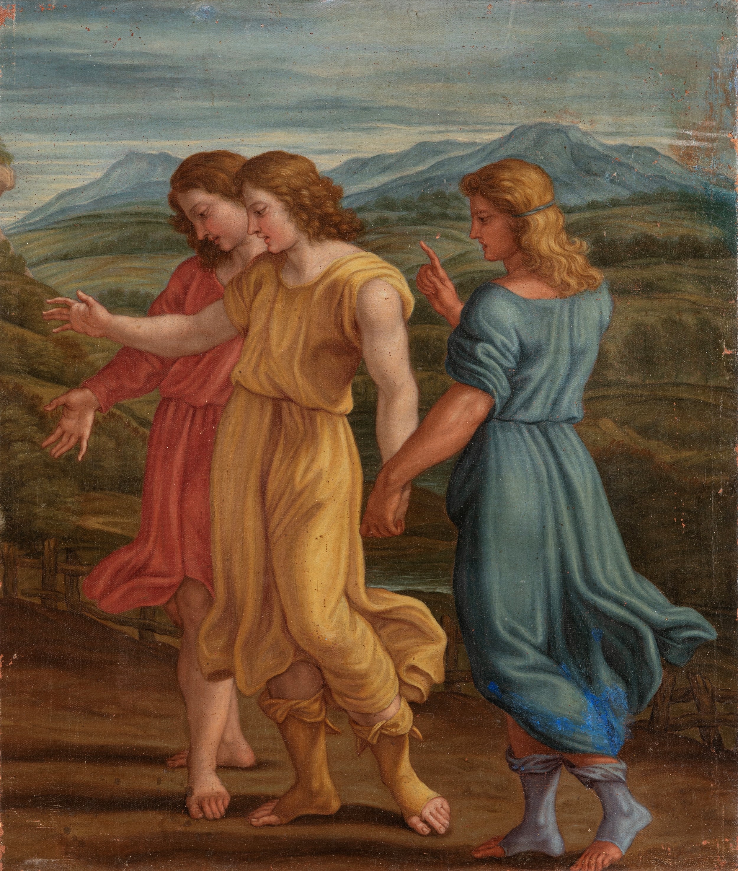 Artwork by Nazarene School, 19th Century, The three Graces, Made of oil on canvas