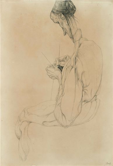 Tricoteuse by Jules de Bruycker, 1923