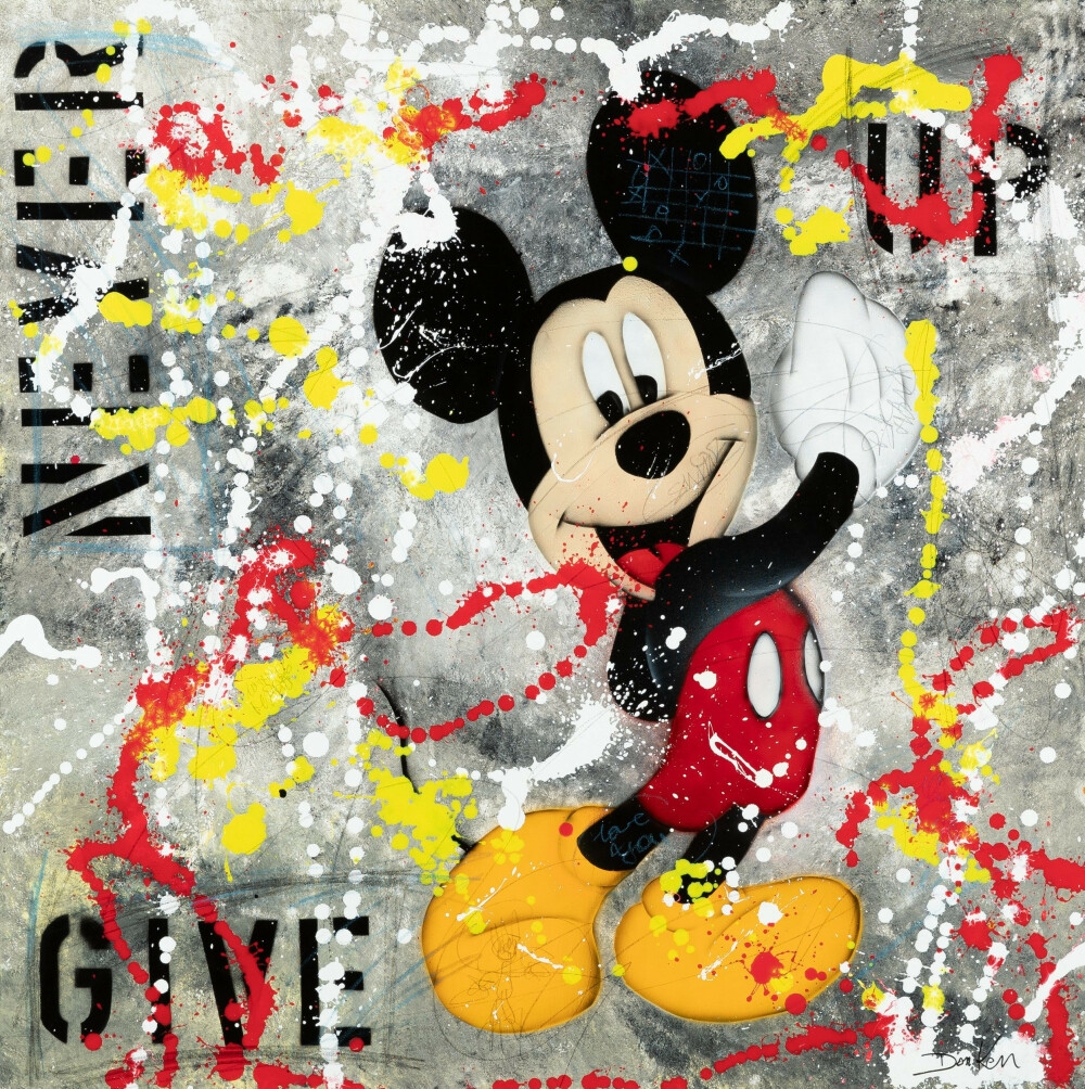 Artwork by Don Ken, Never give up, Made of Acrylic on canvas