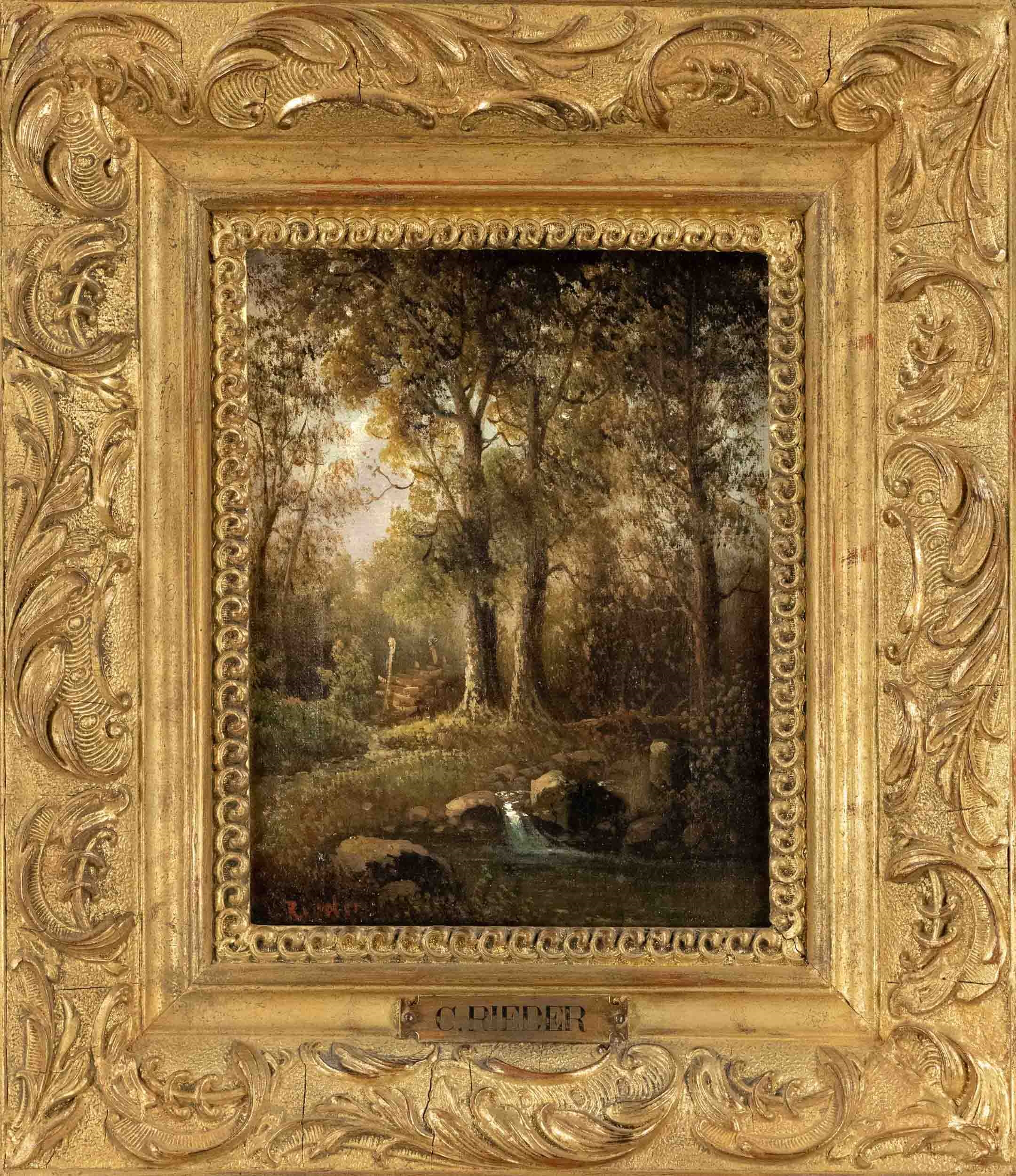 Anton Pick | Woodland with stream | MutualArt