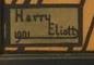 Harry Eliott signature on lithograph print, 1901.
