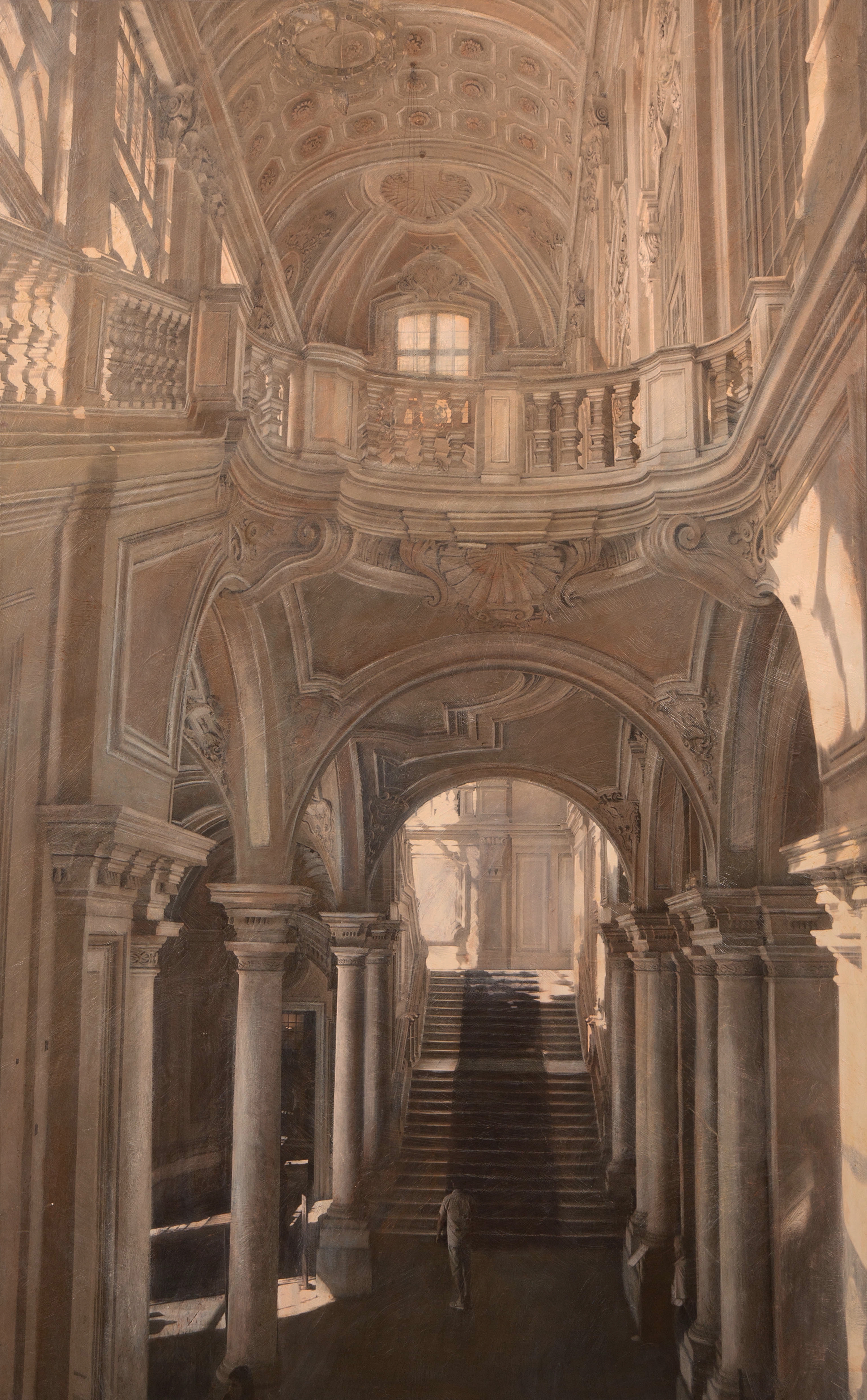Artwork by Karina Chechik, Architectures of Light: Palazzo Madama, Torina, Made of Acrylic and mixed media on canvas