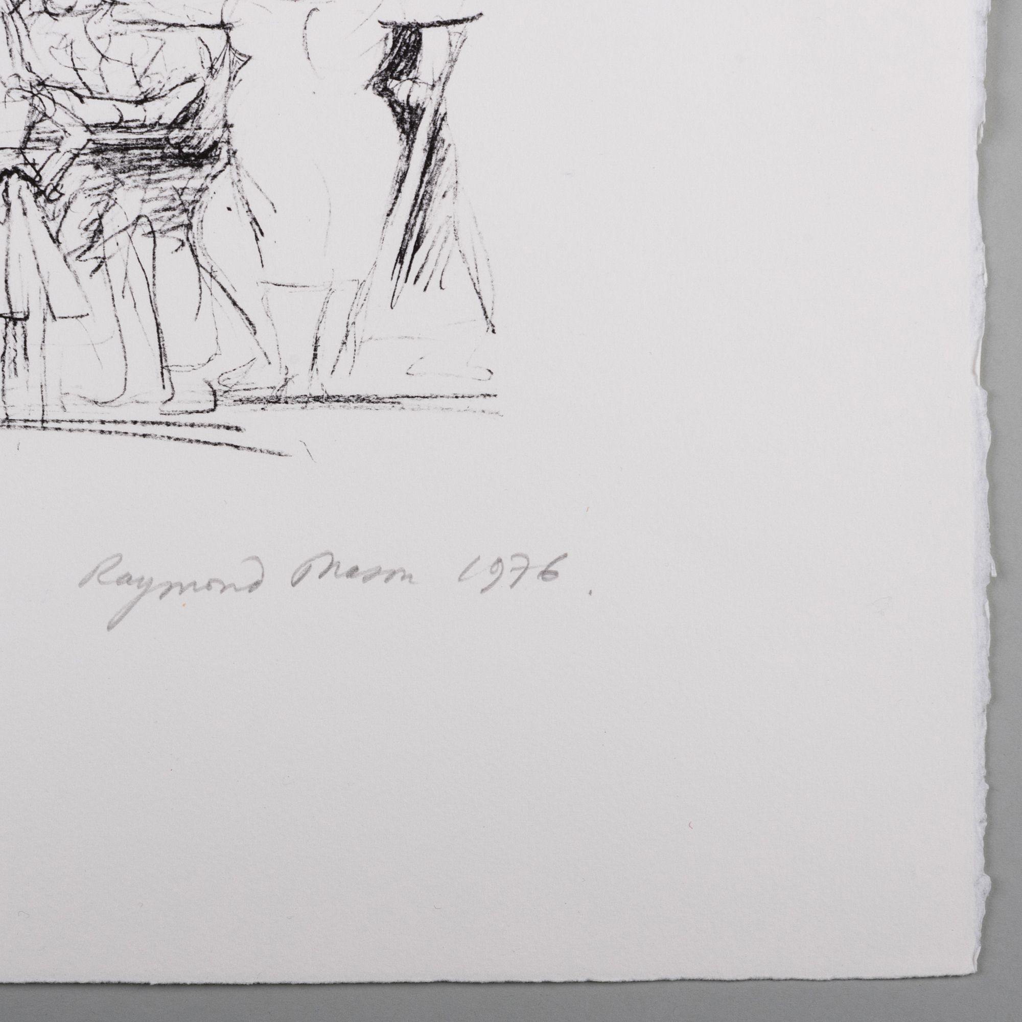 Artwork by Raymond Mason, Raymond Mason (1922-2010): L'Agression, Two Impressions; and On Eventre, Made of lithographs in black on wove paper