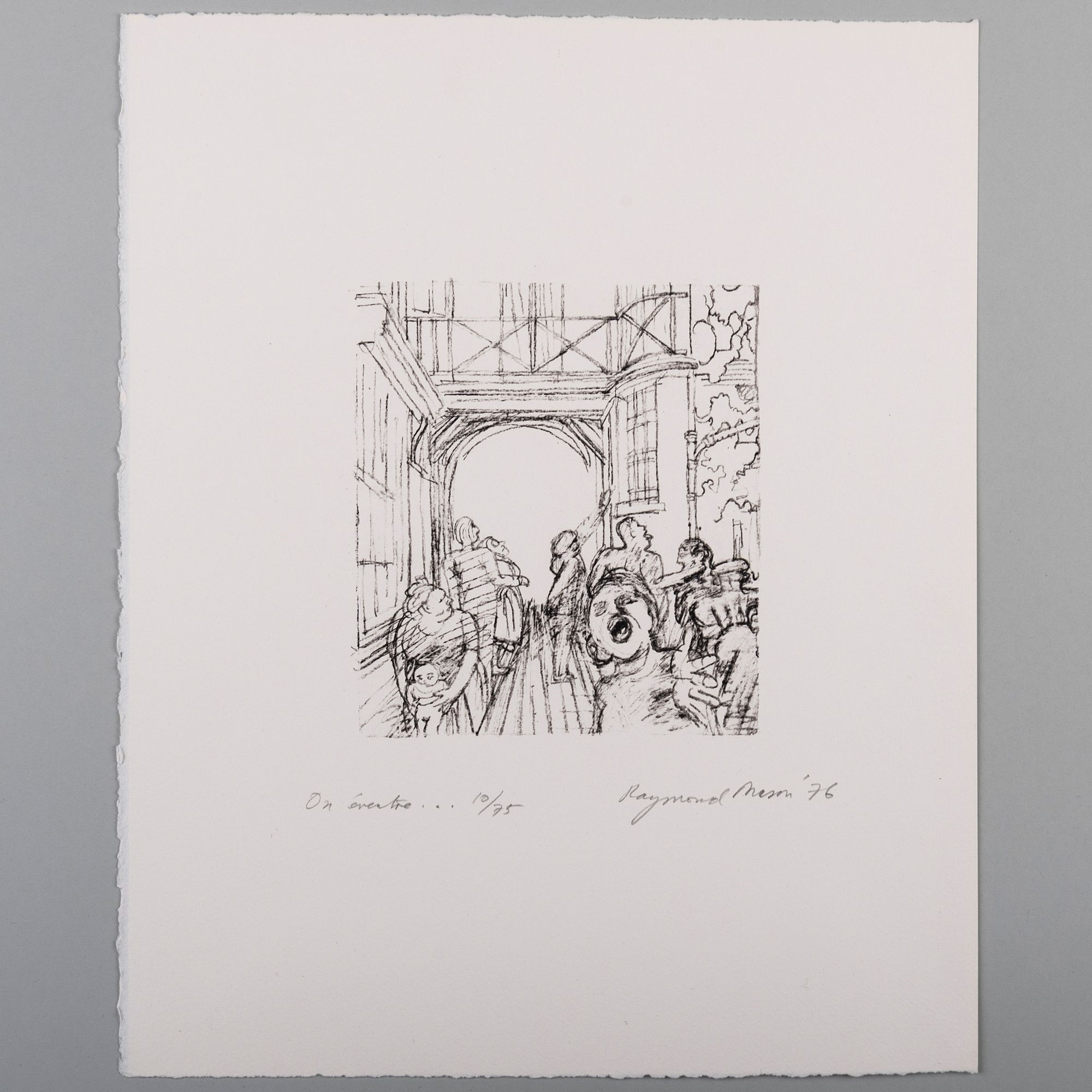 Artwork by Raymond Mason, Raymond Mason (1922-2010): L'Agression, Two Impressions; and On Eventre, Made of lithographs in black on wove paper