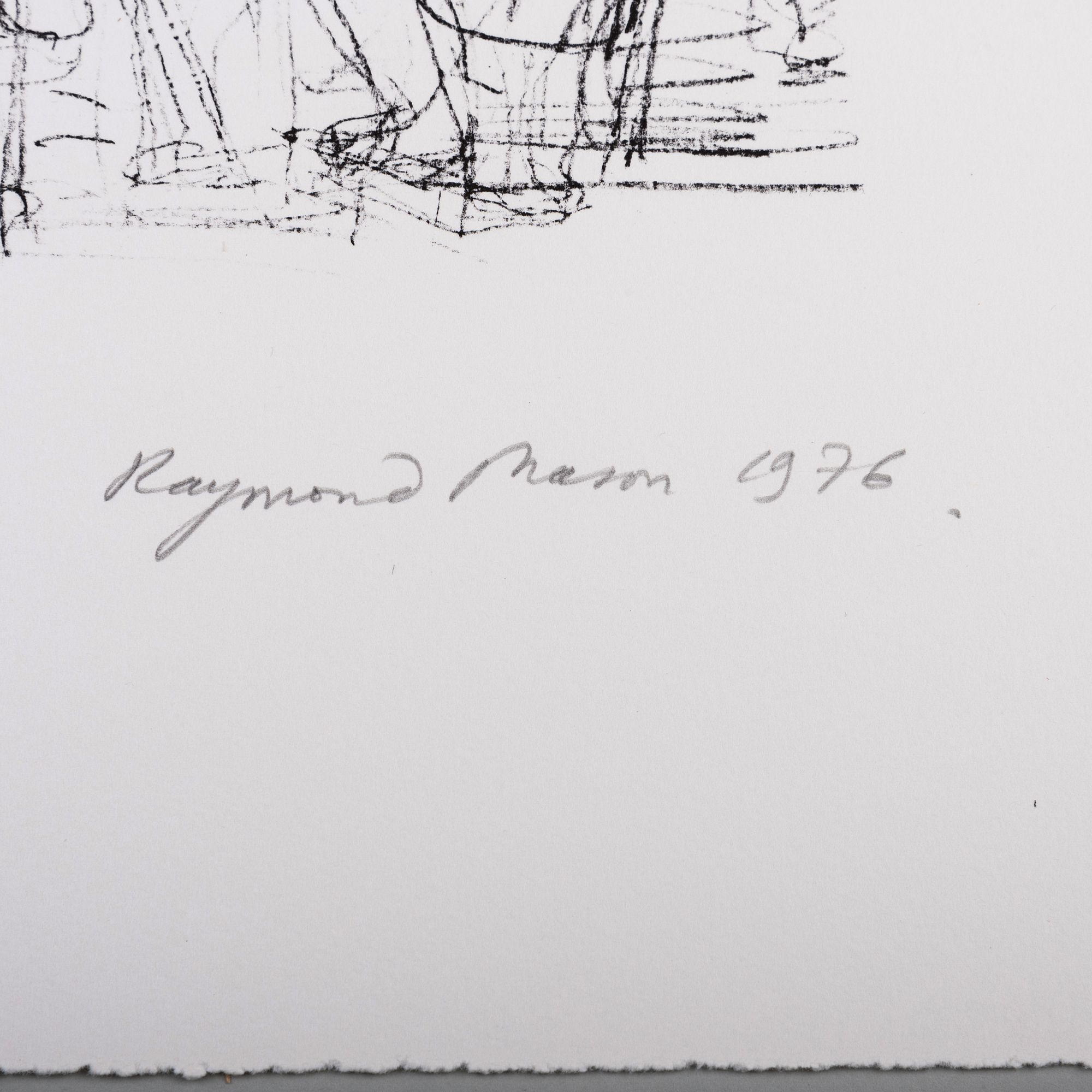 Artwork by Raymond Mason, Raymond Mason (1922-2010): L'Agression, Two Impressions; and On Eventre, Made of lithographs in black on wove paper