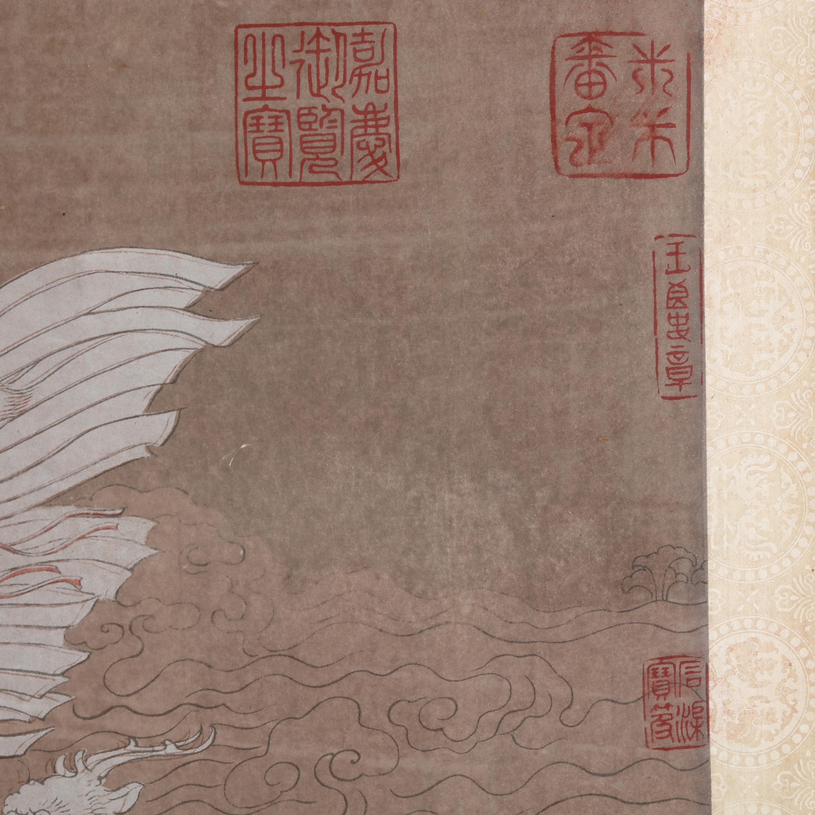 Artwork by Gu Kaizhi, A Print of the Luoshen Appraisal Painting, Made of ivory silk