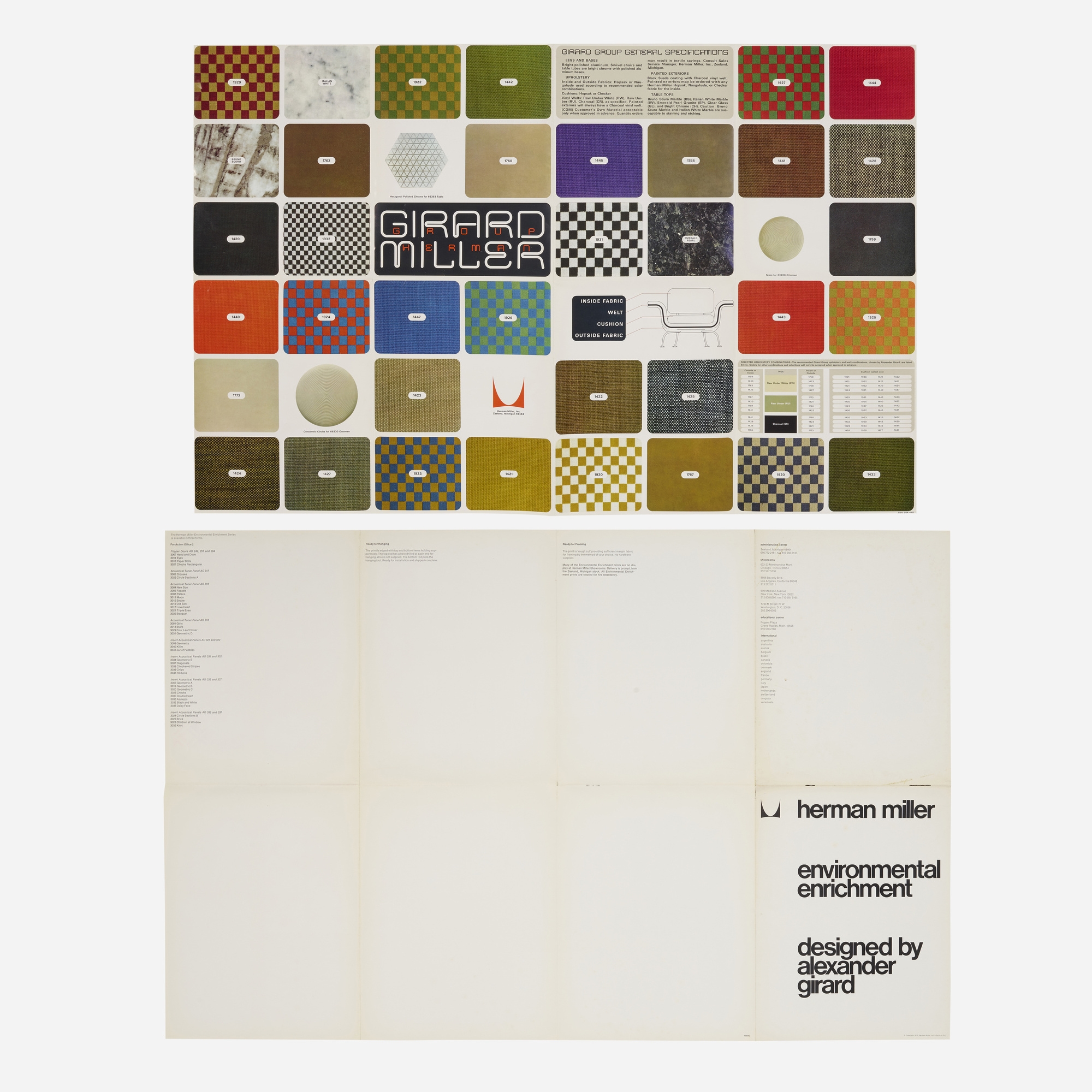 Alexander Girard The Girard Group poster; Environmental Enrichment