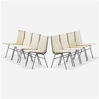 Dining chairs, set of eight - Allan Gould