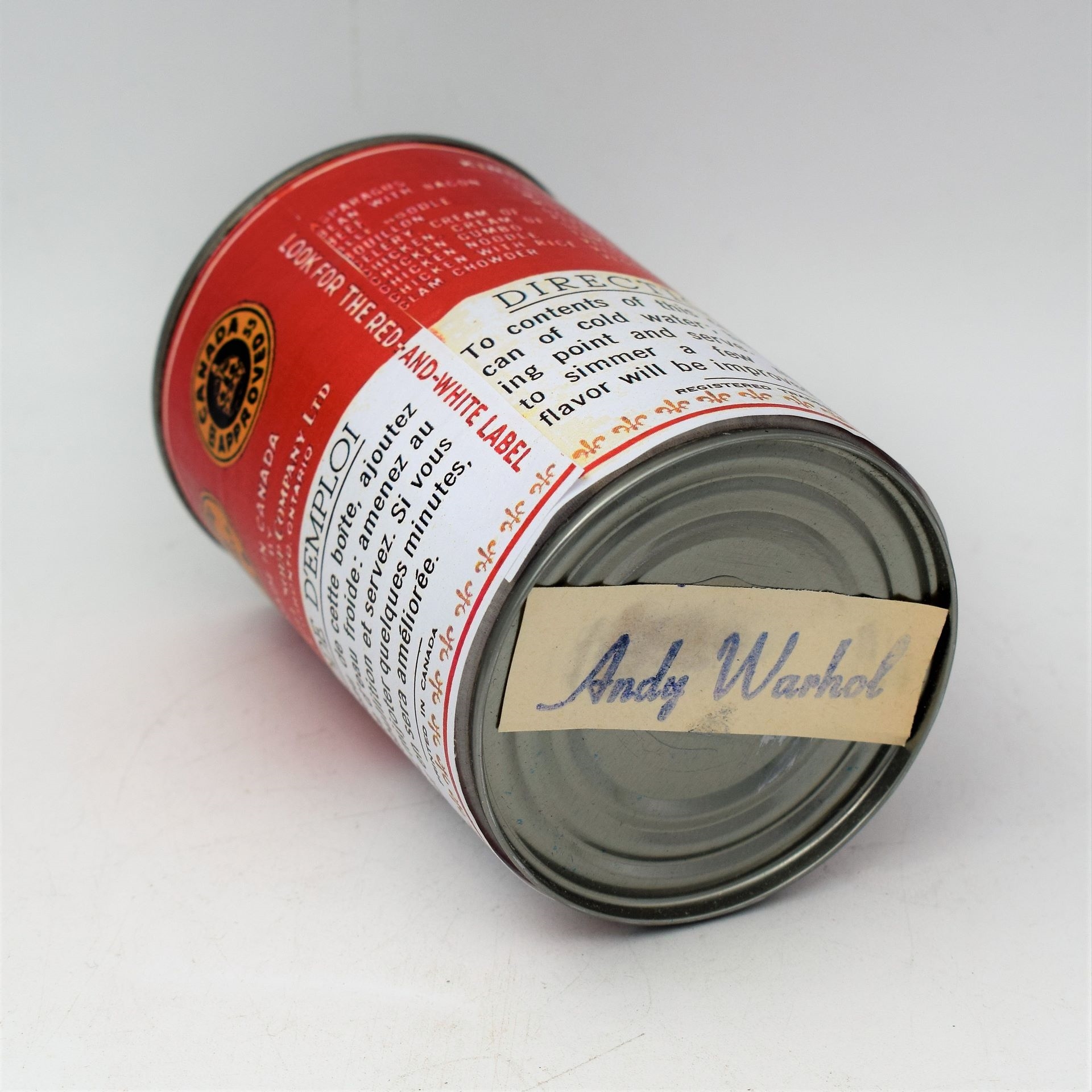 Andy Warhol Andy Warhol (According to), Campbell's Chicken Noodle Soup, metallic canned box