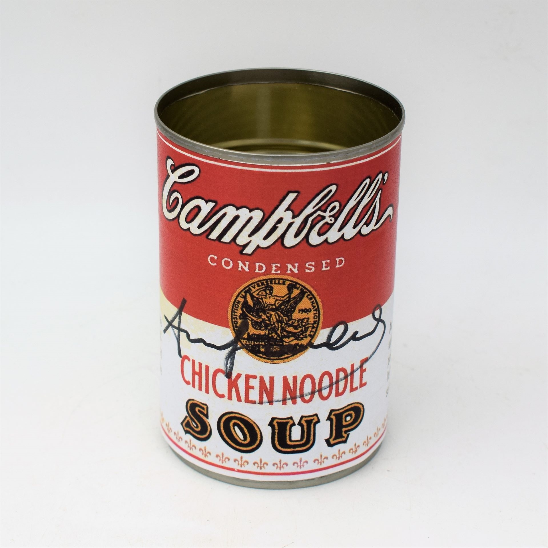 Andy Warhol Andy Warhol (According to), Campbell's Chicken Noodle Soup, metallic canned box