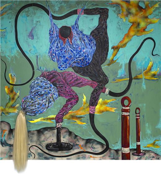 Night Birds in Tango by Simphiwe Ndzube, dated 2018