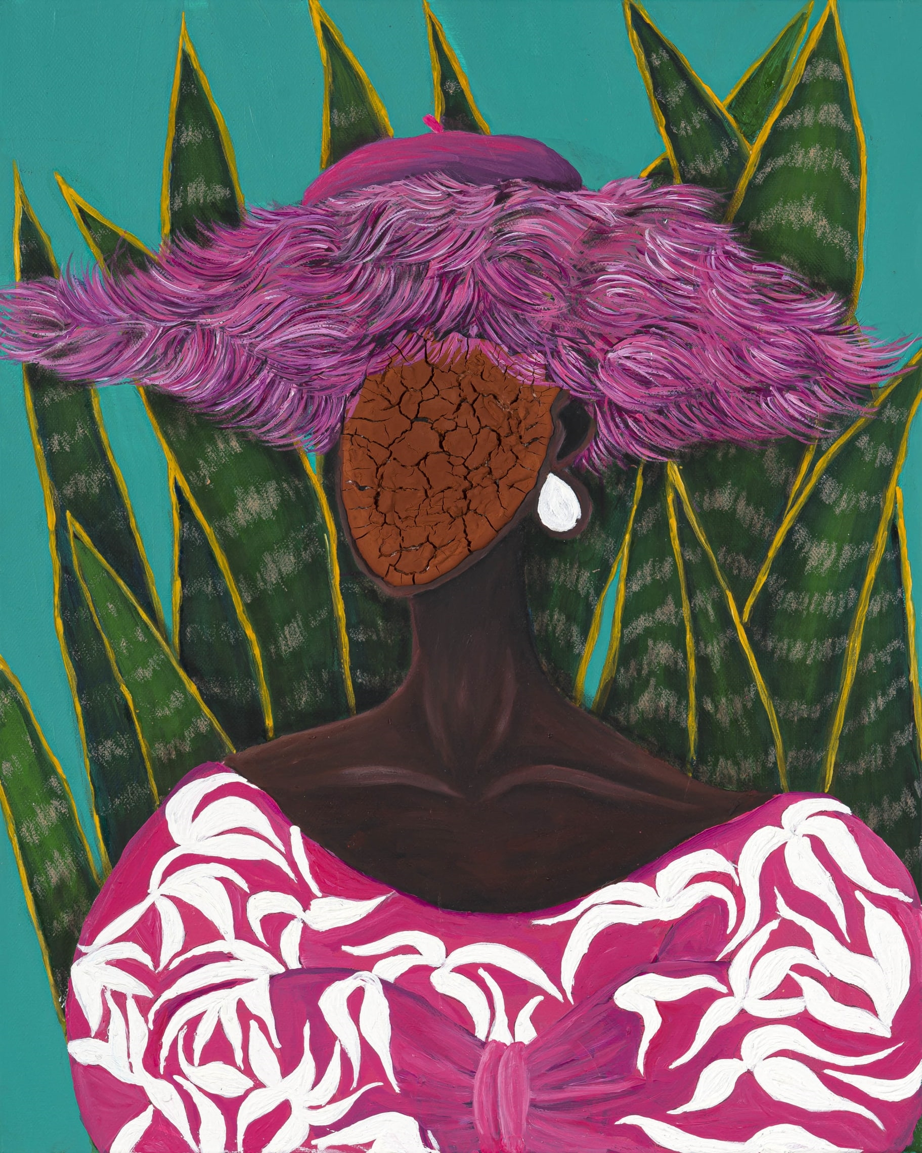 Artwork by Selloane Moeti, iSwazi elihle, Made of oil paint and clay