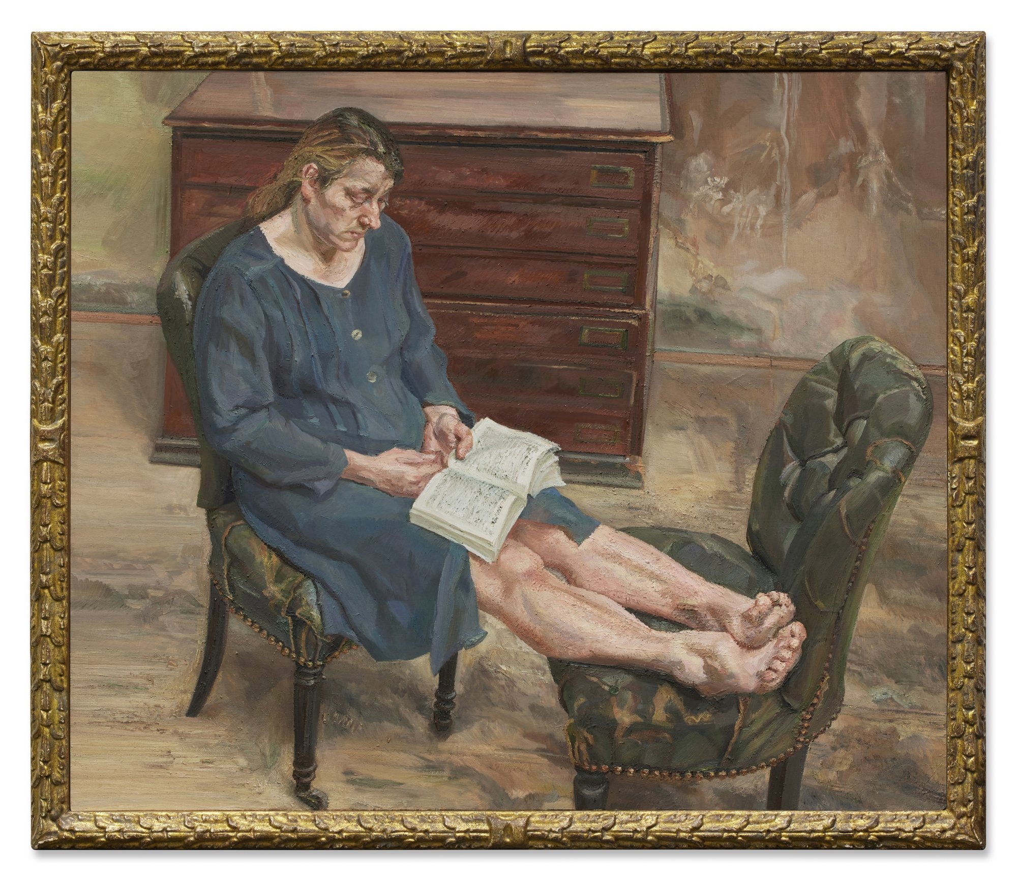 Ib Reading by Lucian Freud, Executed in 1997