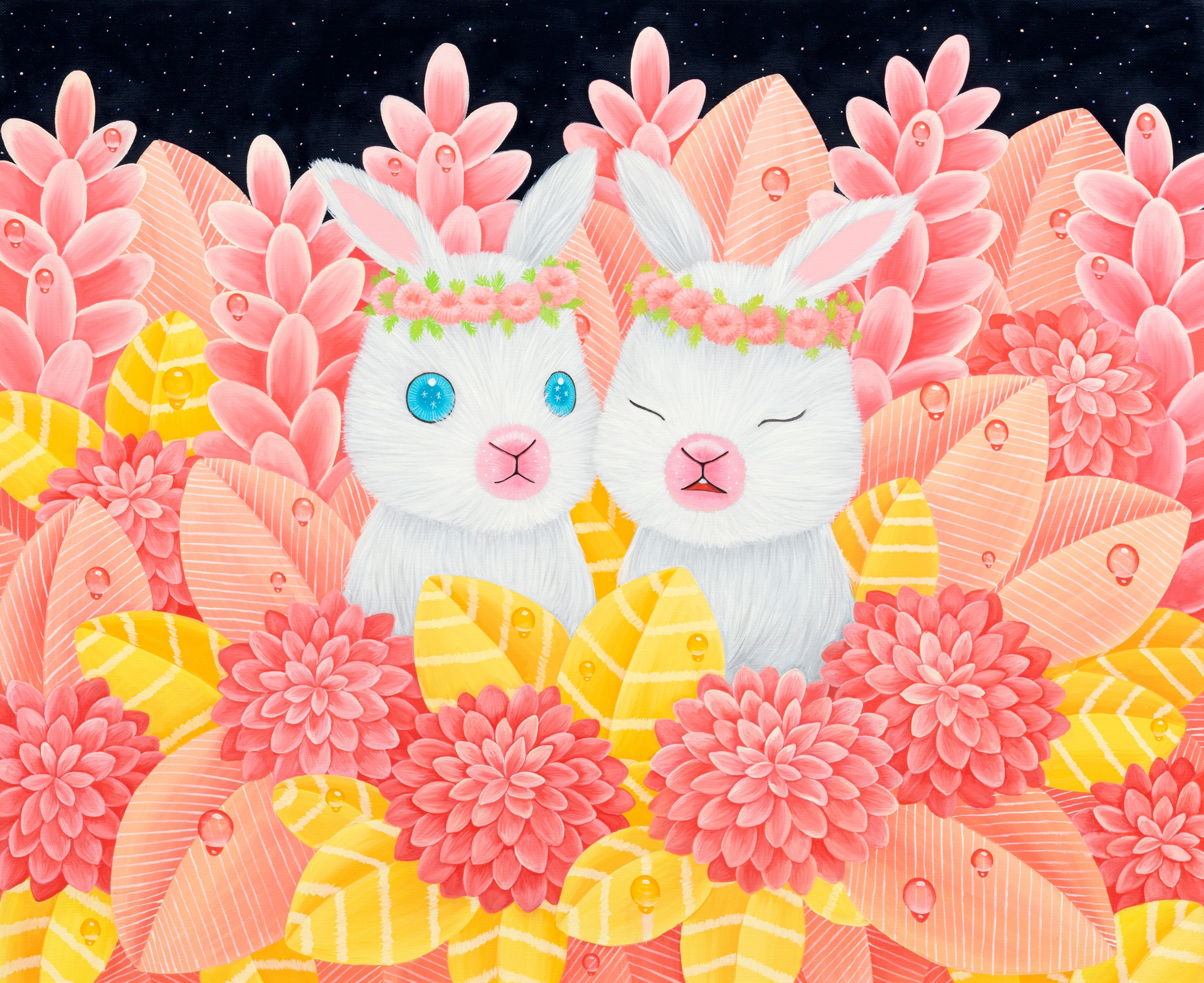 Artwork by Lim Solji, Midnight Flower, Made of oil on canvas