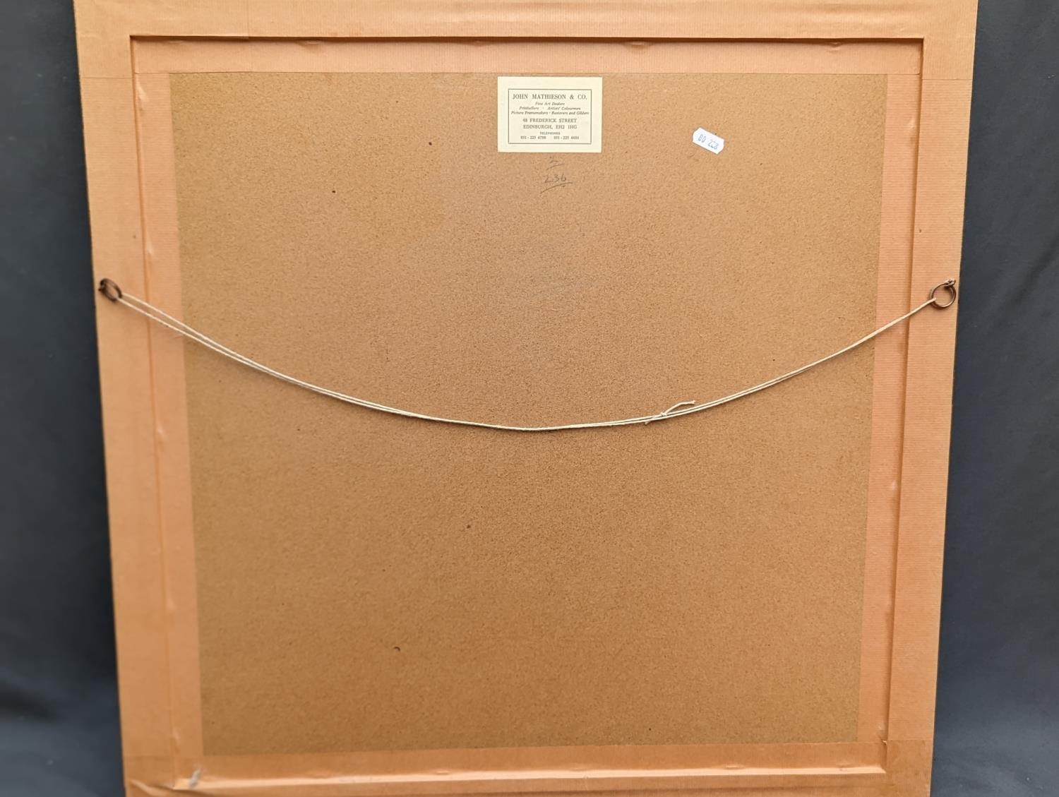 Artwork by Ian MacInnes, Scottish coastal cliffs, probably Yesnaby Orkney with Old Man of Hoy in the distance , Made of Oil on board