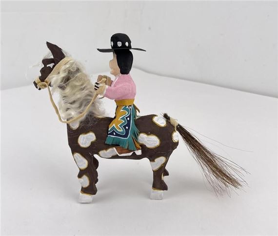 Delbert Buck | Delbert Buck Navajo Folk Art Wood Carving | MutualArt