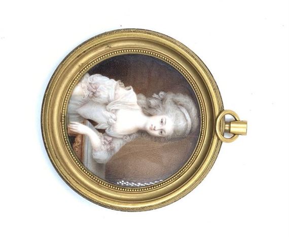 Ignazio Pio Vittoriano Campana | Round MINIATURE depicting an elegant ...