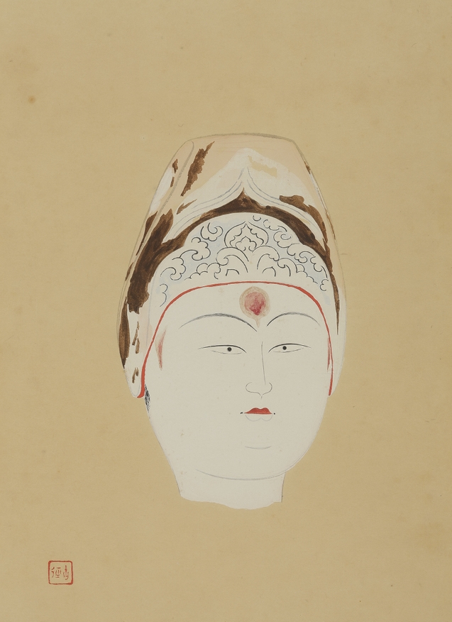 Kokei Kobayashi | head of Buddah from WOODCUTS OF DESSINS | MutualArt