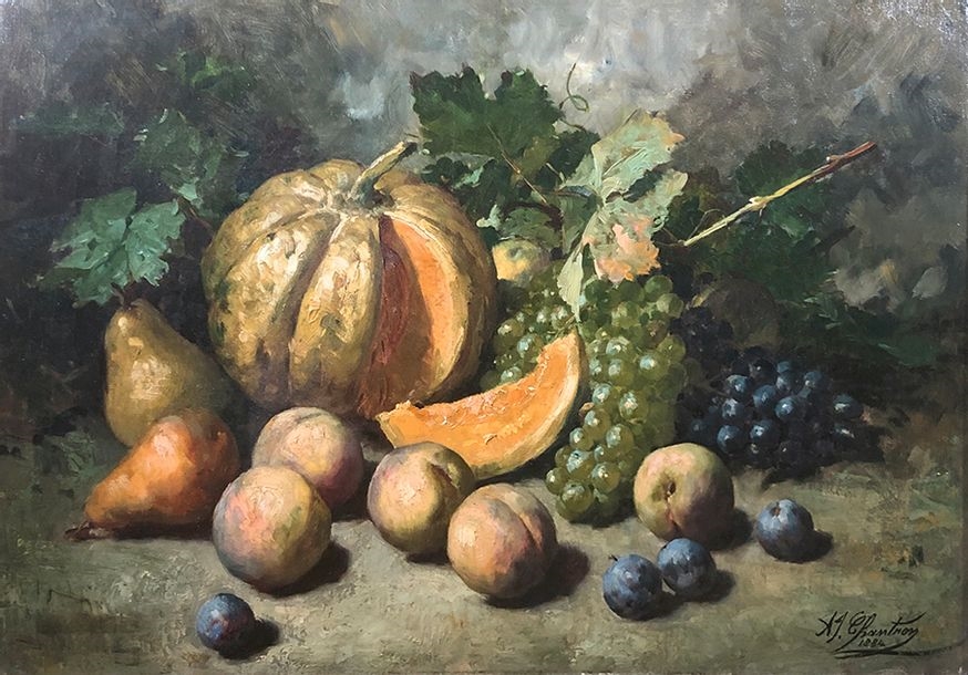 Alexandre Chartron | Still life with melons, 1884. (1884) | MutualArt