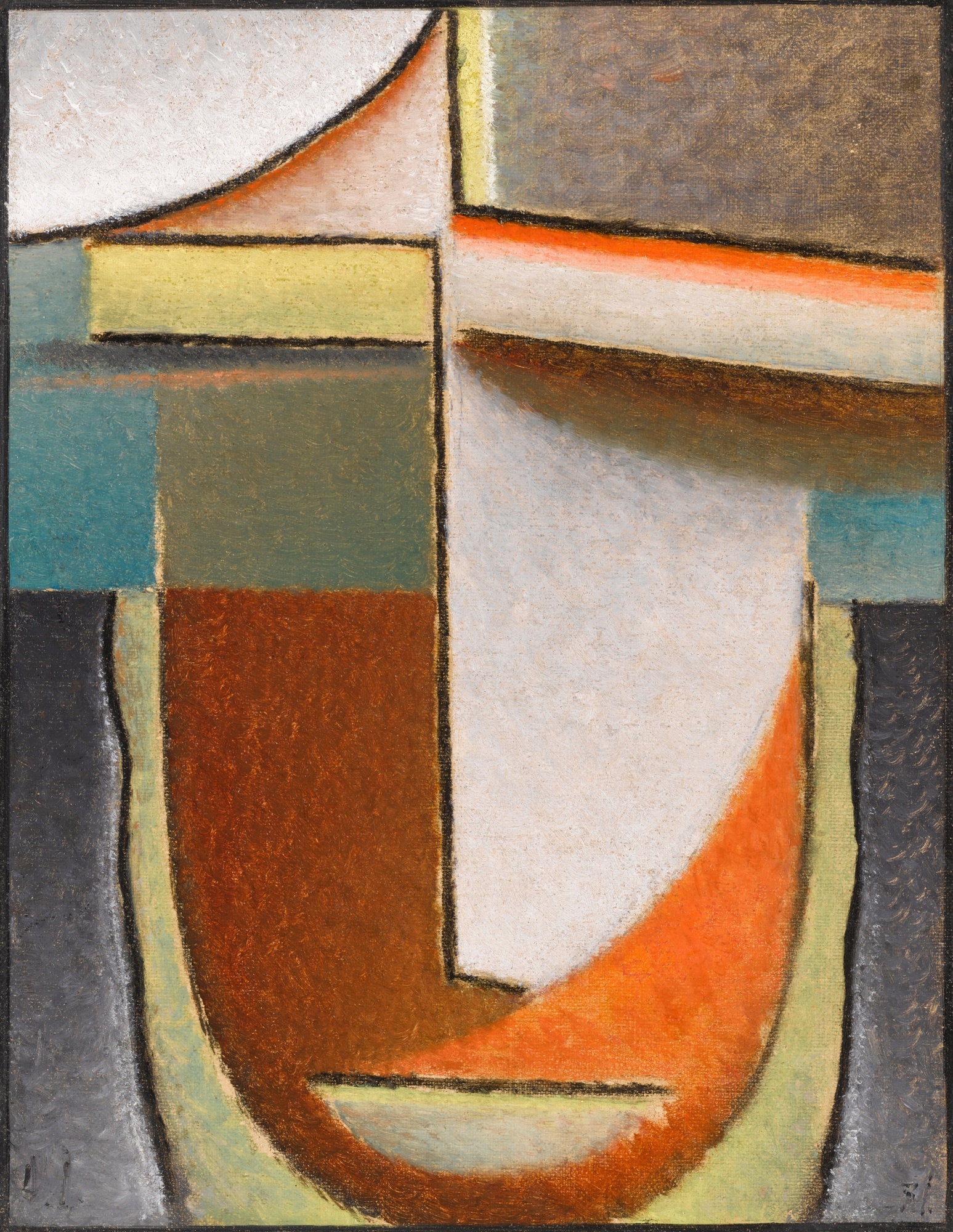 Artwork by Alexej von Jawlensky, Abstrakter Kopf: Greco Erlebnis (Abstract Head: Greco Experience), Made of oil on board