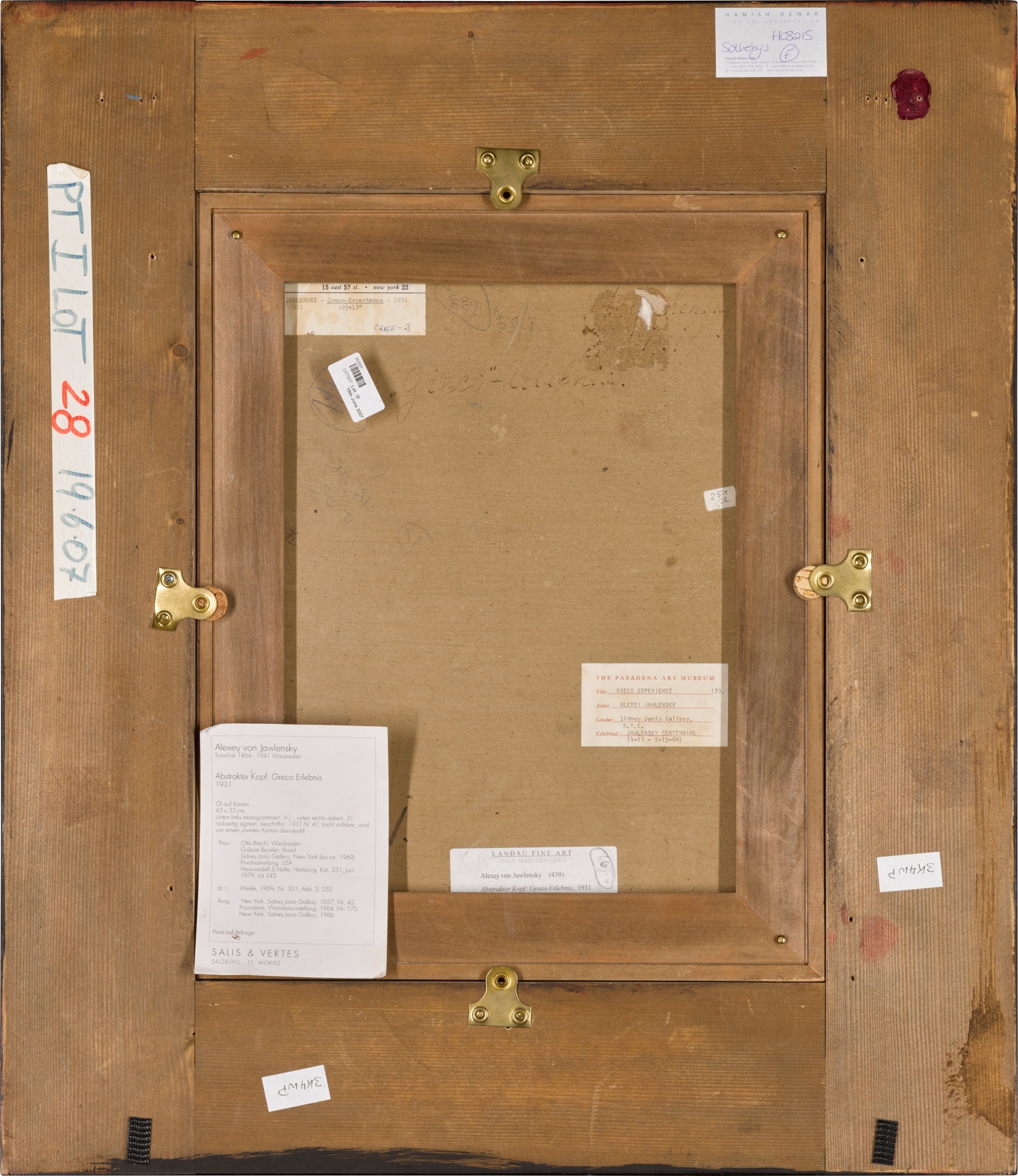 Artwork by Alexej von Jawlensky, Abstrakter Kopf: Greco Erlebnis (Abstract Head: Greco Experience), Made of oil on board