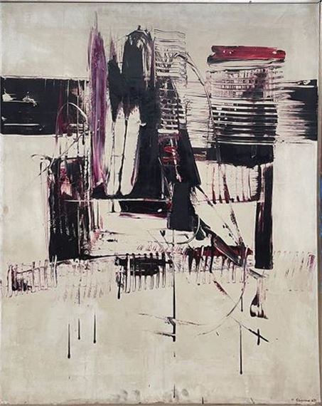 Yves Thomas | Abstract composition (1963) | MutualArt